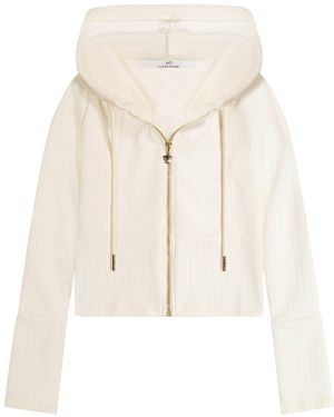 Cloud Haven Sweet Pit Bull Zip Up Hoodie - White