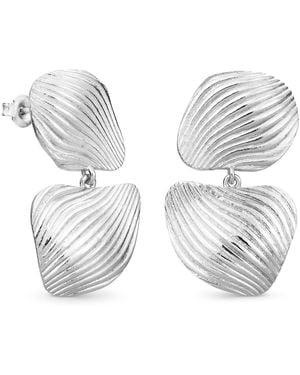 Joidart Double-Plated Earrings Onaria - White