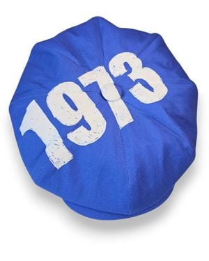 Mister Miller - Master Hatter Leigh Francis X Mister Miller Seventies Oversized Bakerboy Cap - Blue