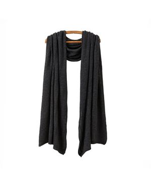OUBAS Fine Lambswool Brant Wrap - Black