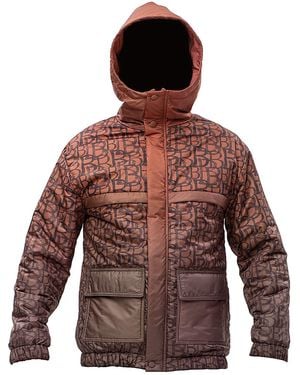 Maison Bogomil Down Jacket With Original Print - Brown