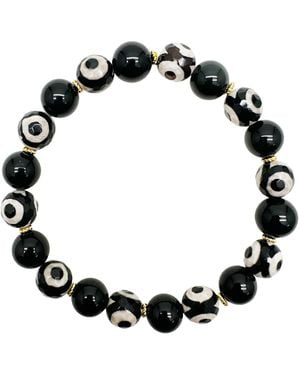 Farra And Dzi Agate Bracelet - Black