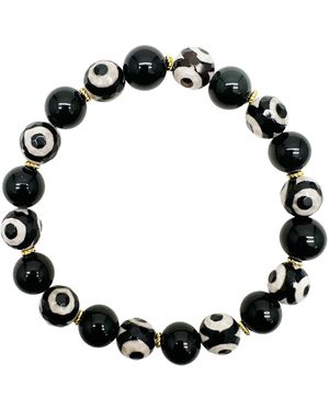 Farra And Dzi Agate Bracelet - Black