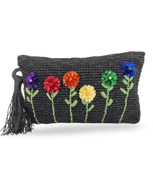 PINAR OZEVLAT Garden Party Pouch Bag - Blue