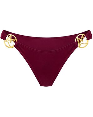 Maui X Lolita Classic Burgundy Brazilian Bikini Bottoms - Purple