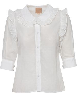 Carolina Benoit Fillou Peter Pan Collar Top - White