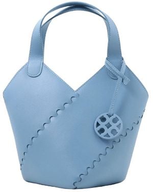 Orange Cube Modern Basket Bag - Blue
