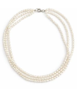 Pearl Code Premium Choker With Baroque Rice Pearls, Wedding Jewellery For Bride - Metallic