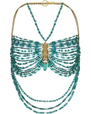 Haus of Mclees Beaded Top - Blue