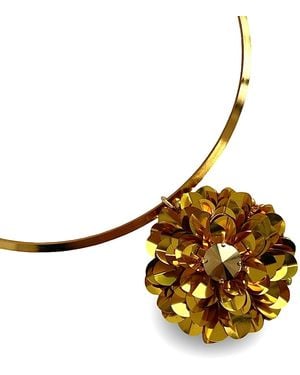 PINAR OZEVLAT Dahlia Collar Choker - Metallic