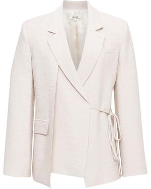 SÉLONE Neutrals Helia Wrap Blazer - White