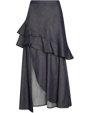 LAHIVE Pandora Detachable Denim Skirt - Blue