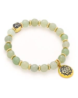 Seven Saints Heart Chakra Activation Aventurine Bracelet - Metallic