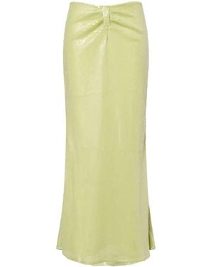 Amy Lynn Riva Lime Sequin Maxi Skirt - Green