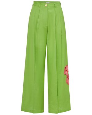 Ashaki The Prana Bloom Linen Pant - Green