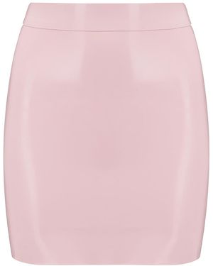 Elissa Poppy Latex Mini Skirt - Pink