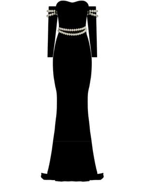 Nur Karaata Gaillard Long Dress - Black