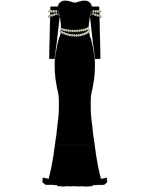 Nur Karaata Gaillard Long Dress - Black