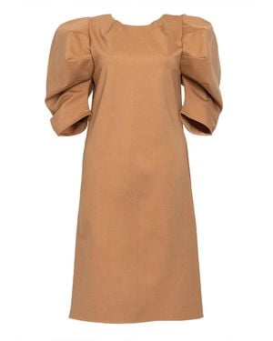 Bianca Popp Neutrals Victorian Sleeves Dress - Brown
