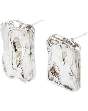 De Roms Abstract Molten Soulmate Earrings - Metallic