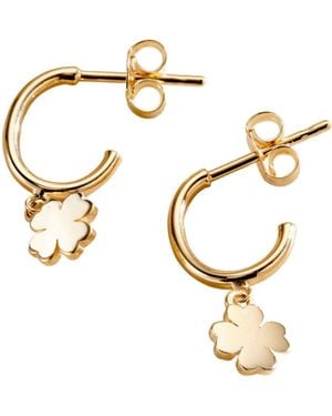 Posh Totty Designs Four Leaf Clover Charm Earrings - Metallic
