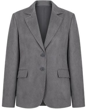 Ats the Label Jett Suede Blazer - Gray