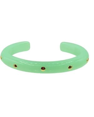 Michael Nash Jewelry Sonia Jade Resin Small Studded Small Cuff - Green