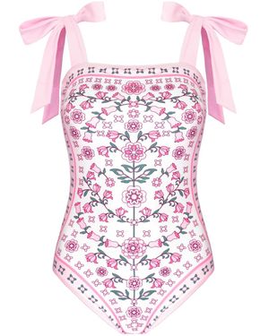 Jessie Zhao New York Blossom Reversible One-Piece Swimsuit - Pink