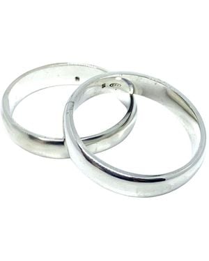 Tg-Jewellery by Tamara Gervasio Sterling Half Dome Wedding Band - Metallic