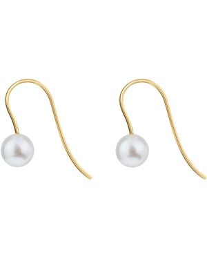 Ora Pearls Archi Pearl Earrings - Metallic