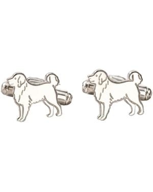 Posh Totty Designs Sterling Labrador Cufflinks - Metallic