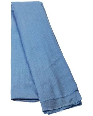 Heritagemoda Handwoven Super Soft Light Wool Scarf - Blue