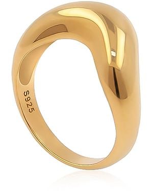 Cote Cache Contour Ring - Metallic
