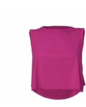 Loreen Label Bamboo Crop Top - Pink