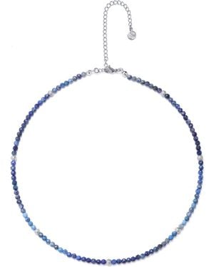 Seven Saints Oracle Of The Deep, Lapis Lazuli Choker Necklace, Rhodium - Blue