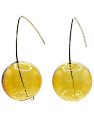 Laura Daili Golden Glow – Blown Glass Earrings - Yellow
