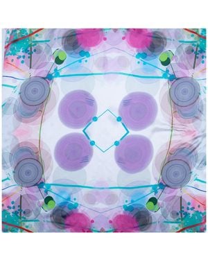 Lilia Munn Mulberry Silk Scarf– - Blue