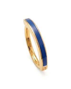 Zahav Jewelry 10K Solid Light Huggie Clicker Belly Hoop - Blue