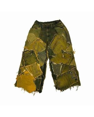 Zasta Studio Shred Couture Denim Jeans C New - Green