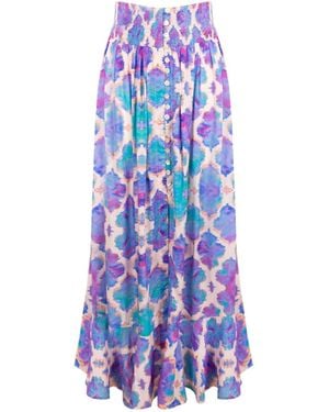 Sophia Alexia Orchid Paradise Fiji Skirt - Blue