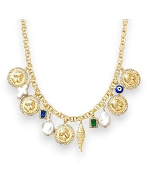 Alexie of Athens Odyssey Coin Charm Necklace - Metallic