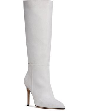 Beautiisoles by Robyn Shreiber Made in Italy Neutrals Yara Off- Tall High Heels Suede Boot - Grey