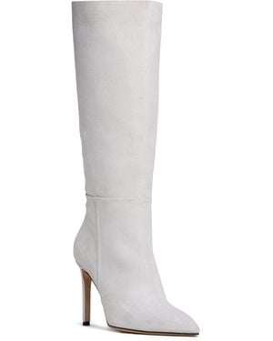 Beautiisoles by Robyn Shreiber Made in Italy Neutrals Yara Off- Tall High Heels Suede Boot - Grey