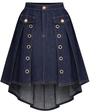 Maui X Lolita Aria Grommet Pleated Skirt - Blue