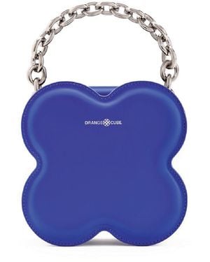 Orange Cube Large Lucky Clover Handbag - Blue