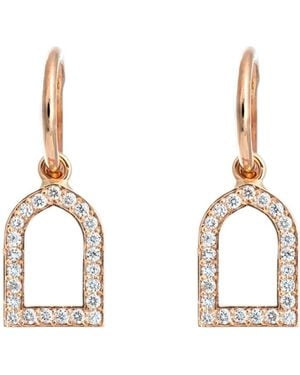 Sheida Farrokhi Rose Sahra Diamond Earrings - Metallic