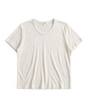 NOEND Neutrals Cotton Modal Slub Crew Tee - White
