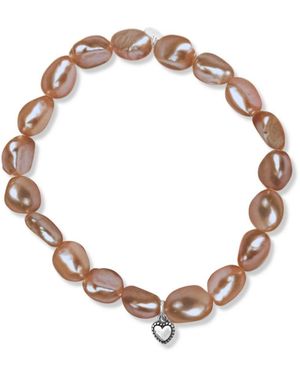 FV Jewellery La Pierre Keshi Pearl Stretchy Bracelet - Metallic