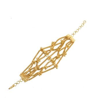 Meraki by Rashmi Bajaj Golden Bloom Layered Bracelet - Metallic