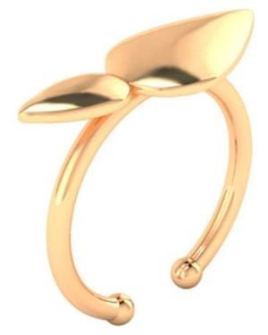 Linda Fiore Lotus Ring, Small Leaves, 18K - Metallic